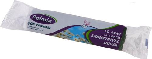Polmix End Büyük Boy Çöp Poşeti 65x80 cm 20 Rulo 200 Ad 3 Kg Siyah