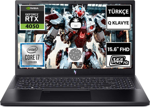 Nitro V 15 ANV15-51 NH.QNBEY.005 i7-13620H 8GB 512SSD RTX4050 15.6" FullHD FreeDOS Taşınabilir Bilgisayar