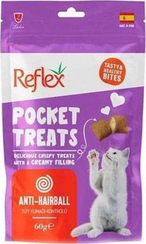 Pocket Treats Tüy Yumağı Kontrolü Yetişkin Kedi Ödül Maması 60 Gr