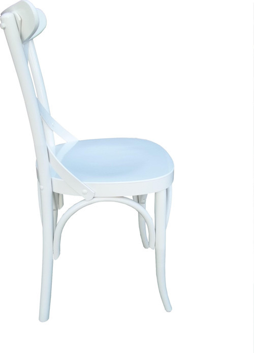 Sandalye 12575 Çapraz model Kayın Bambu RETRO Ayak Parlak Beyaz El Yapım