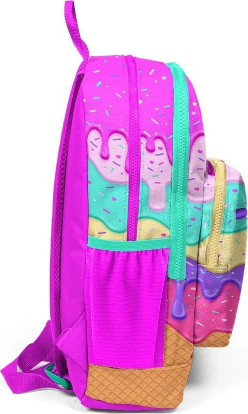 Coral High Kids Pembe Rengarenk Dondurma Desenli Okul Sırt Çantası 23731 6