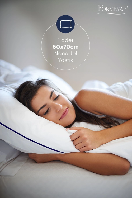 Climate %100 Pamuk Dış Kumaş Nano Jel Yastık Otel Yastığı 50*70 Cm 1200 Gram