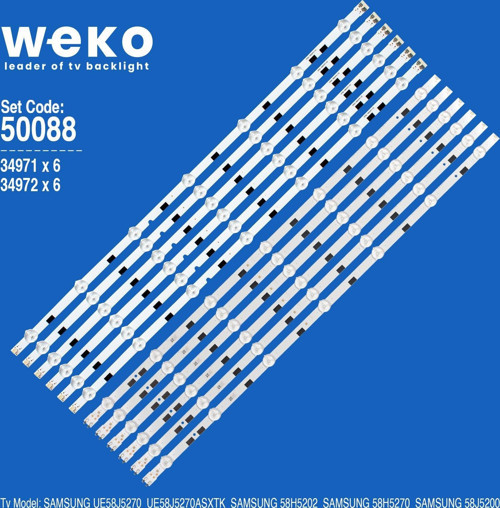 WKSET-5088 34971X6 34972X6 SAMSUNG_2014SVS58_MEGA_3228 12 ADET LED BAR