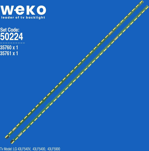 WKSET-5224 35760X1 35761X1 43INCH FHD 2 ADET LED BAR (36LED)