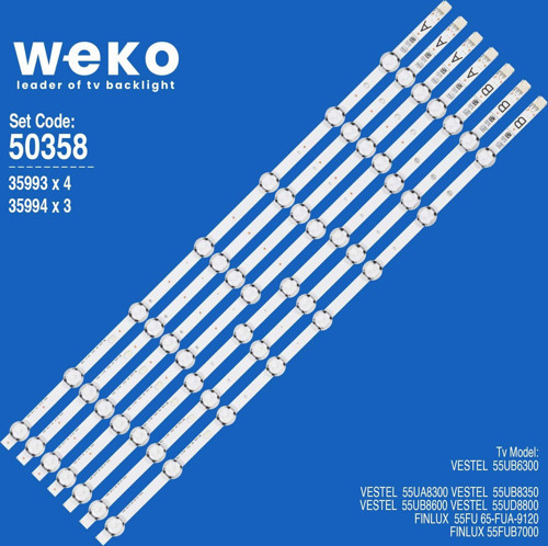 WKSET-5358 35993X4 35994X3 JL.D55071330-078AS 7 ADET LED BAR (7+8LENS)