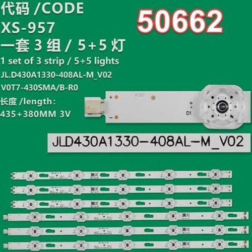 WKSET-5662 36652X3 36653X3 JL.D430A1330-408 6 ADET LED BAR