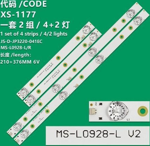 WKSET-6195 36612X2 36613X2 MS-L0928-L/R 4 ADET LED BAR