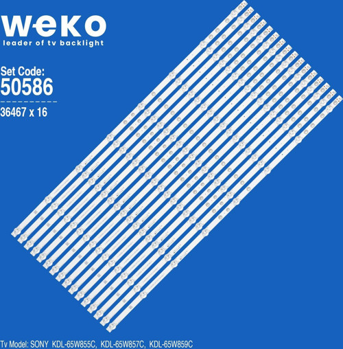 WKSET-5586 36467X16 650TV02 V3 CX-65S03E01-2B762-0-A-565-3854-V 16 ADET LED BAR