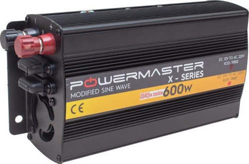 PWR600-12 TEK DİJİTAL EKRAN 12 VOLT - 600 WATT MODIFIED SINUS WAVE INVERTER