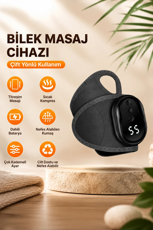 Auhma AMG40 Şarj edilebilir Akıllı Isıtmalı Masaj Aleti 3 Kademeli Titreşim & 5 Kademeli Isı Ayarlı
