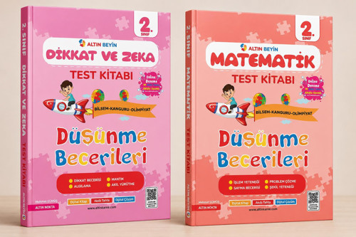 Altın Nokta Yayınları 2. Sınıf Altın Beyin Dikkat Ve Zeka Kitabı ile Matematik Test Kitabı Seti (2 Kitap)