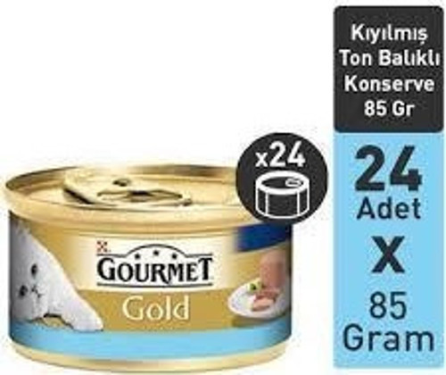 Kıyılmış Ton Balıklı Kedi Konservesi 85 Gr x 24 adet