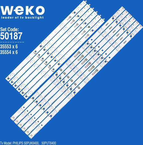 WKSET-5187 35553X6 35554X6 SX-118007 12 ADET LED BAR