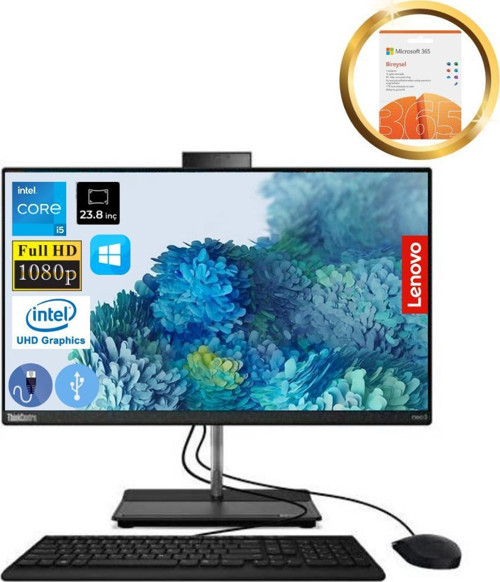 Thinkcentre Neo 30A I5-12450H 8GB 1TB M.2 SSD 12CE0086TXATL26 23.8" W11Pro All In One+Microsoft 365