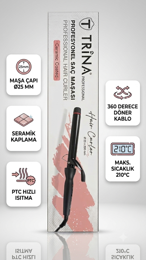 Siyah Saç Maşası (25 Mm ) 0047