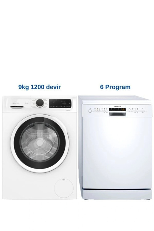 6 Program Bulaşık Makinesi(BM6320MA) +9 Kg 1200 Devir Çamaşır Makinesi(CGA242X3TR)