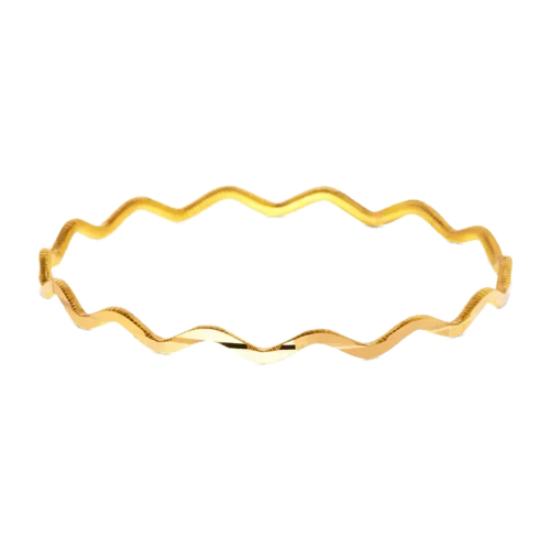 Aurex 10 Gram 62mm 22 Ayar Zikzak Ajda Bilezik | 10 gr Yatırımlık Altın Bilezik