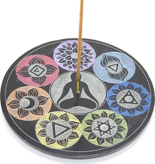 Obsidian Taşı 7 Çakra ( Chakra ) Tasarımı Tütsülük Ksk2214