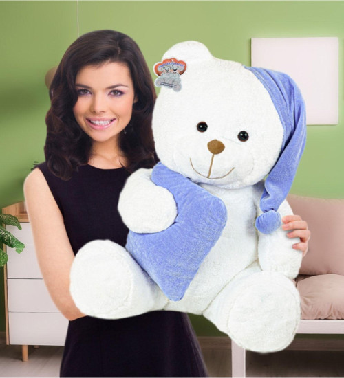80 Cm Yastıklı Uyku Arkadaşı Peluş Ayıcık (%100 Yerli Üretim)