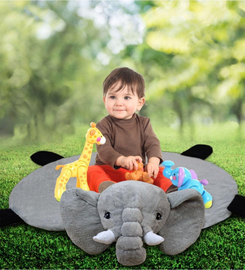 Bebek Oyun Halısı 120 Cm Filli Oyun Matı (%100 Yerli)