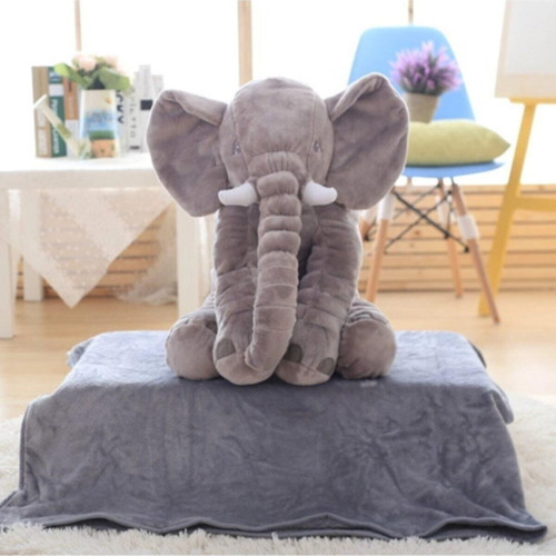 Yumuşacık Uyku Arkadaşı 90cm Gri Fil Peluş Hayvan