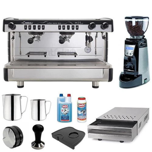 M23 Espresso Kahve Makinesi Seti, Yüksek Şase, 2 Gruplu 10 Parça
