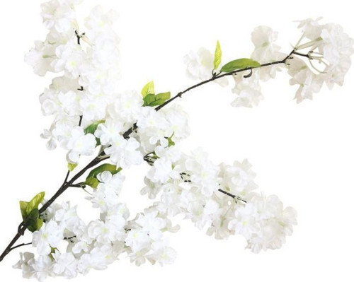 Yapay Çiçek Bahar Dalı Japon Kiraz Çiçeği 90 cm BEYAZ