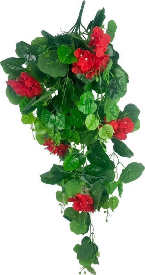 Yapay Çiçek Sarkan Sardunya 80cm Canlı Kırmızı