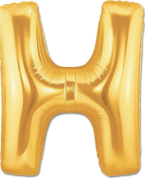 Harf Folyo Balon Büyük Boy Metalik Altın H Harfi Folyo Balon Metalik - 100 cm