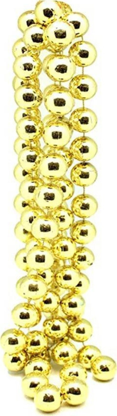 Yılbaşı Yeniyıl Ağacı Süsü Kalın Zincir Boncuk 180cm GOLD Christmas Tree Chain