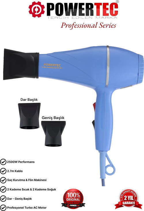 Tr-501 Renkli Fön Makinesı Mavi