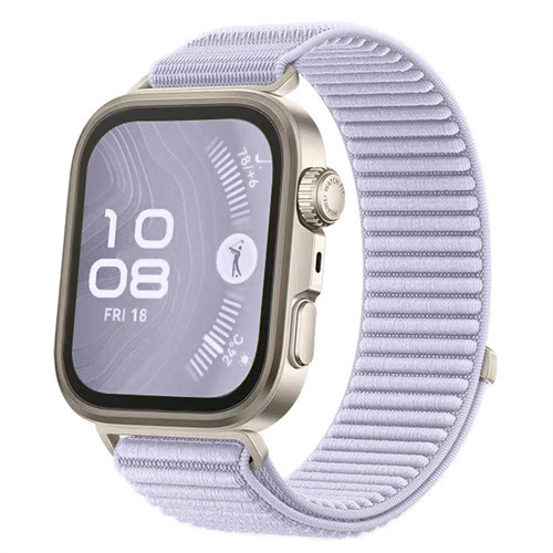 Huawei Watch Fit 4 Pro MKST KRD-144 Hasır Kordon - Lila