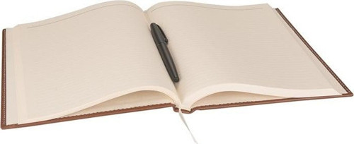 DERİ KAPAK DEFTER AJANDA TARİHSİZ ÇİZGİLİ 17X24 CM