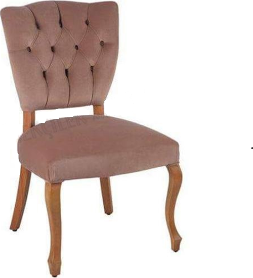 Sandalye 12493 Kelebek Kapitone model Kayın Torna Aslan Parlak lake Babyfac kumaş