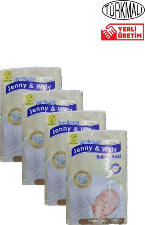 Bebek Bezi Yenidoğan 2 - 5 Kg 40 Lı Paket 4 Adet Jenny & Willy