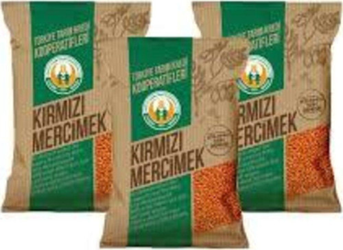 Kırmızı Mercimek 3 Paket X 1 Kg