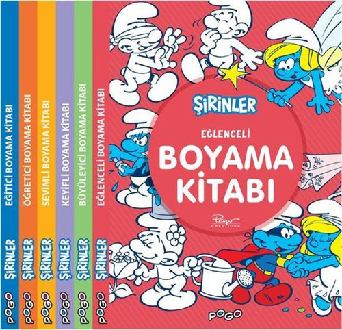 Şirinler Boyama Kitapları Seti-6 Kitap Takım