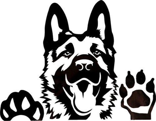 Kurt Köpeği Tasarım Sticker (Oto-Motor-Laptop-Duvar-Dekor) 10 x 9 cm