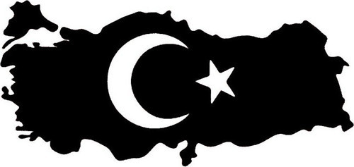 Türkiye Haritası Sticker (Oto-Motor-Laptop-Duvar-Dekor) 30 x 18 cm