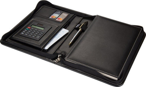 2027 Yılı Premium Tasarım Hediyelik Organizer Ajanda Fermuarlı Tarihli Çizgili 168 Yaprak 17x24 Ajandalı Vegan Deri 21x27 cm.