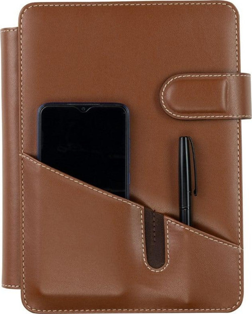 2027 Yılı Premium Tasarım Hediyelik Organizer Ajanda Telefon Kılıflı 15x21 4 Delikli Tarihli Çizgili Blok 4 Halkalı Rainbow Vegan 20x26 cm. TABA