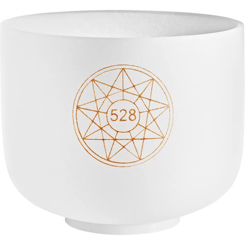 SOLCSB8-528 Solfeggio 528 Hz / C5 Mi 528 Hz,8" Crystal Singing Bowl (Quartz)