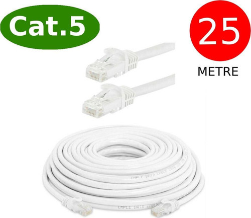 Cat5 Network Ethernet Internet Kablosu Rj45 - Rj45 25 Metre Patch Kablo Uyumlu