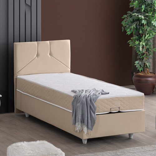 Wick Tek Kişilik Baza Başlık Letto Yatak Seti