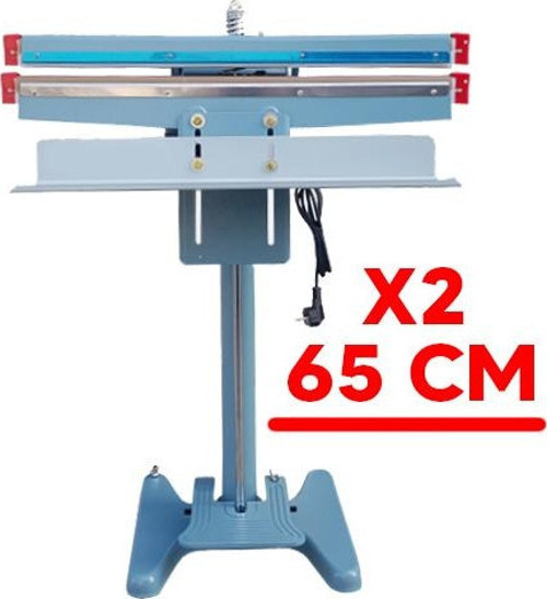 PFS-650 X 2 Çift Rezistans Pedallı Poşet Kapatma Makinesı