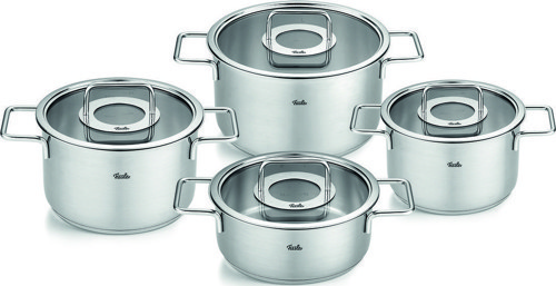 Pure Collection 8 Parça Cam Kapak Çelik Tencere Seti