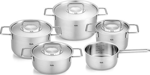 Pure Collection 9 Parça Metal Kapak Çelik Tencere Seti