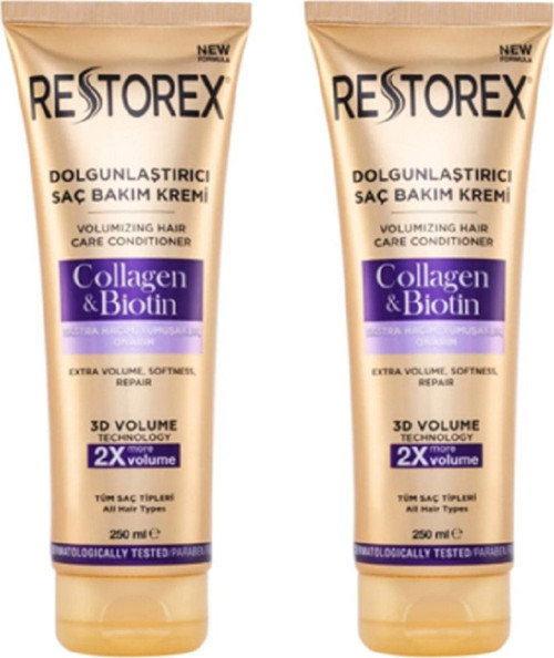 Dolgunlaştırıcı Saç Bakım Kremi Collagen & Biotin 250 Ml 2 Adet