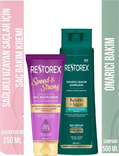 Speed Strong Saç Kremi 250 Ml&keratin Ve Argan Şampuan 500 Ml