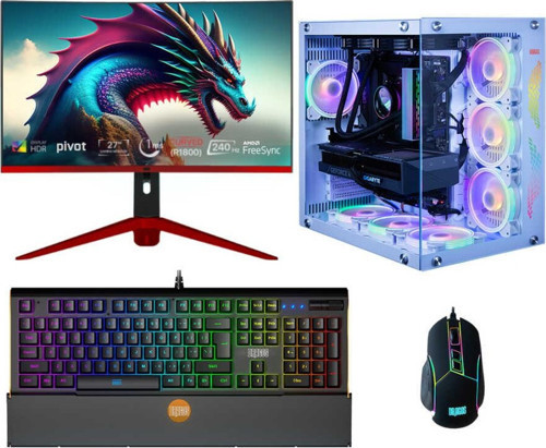 DRx6147 Ryzen 7 5700X 16GB 1TB NVMe SSD 8GB RTX4060Ti 27 İnç 240Hz Curved Oyuncu Bilgisayarı